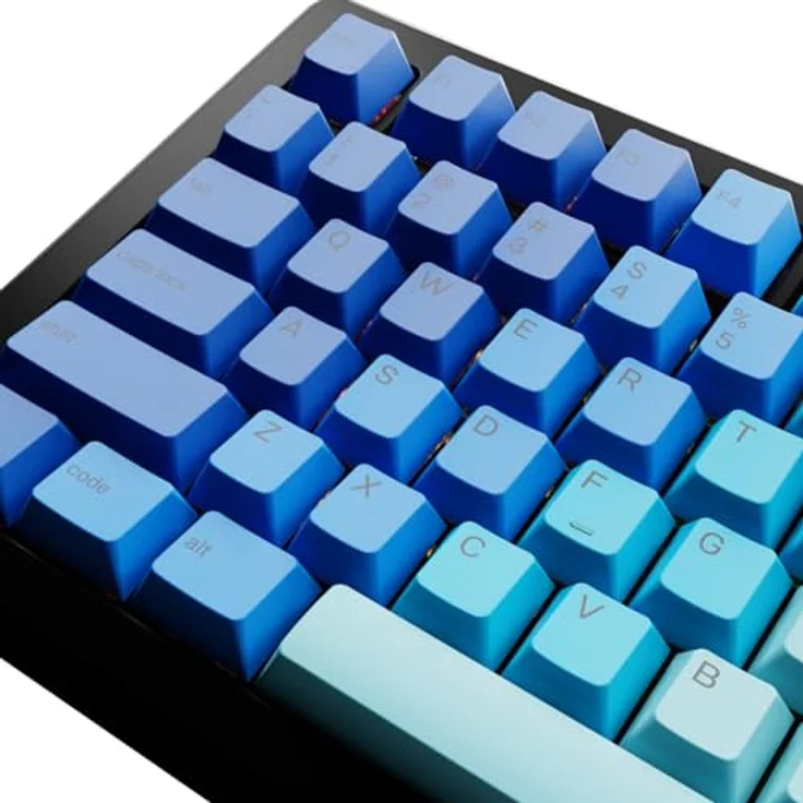 Glorious GPBT Gradient Keycaps, ANSI Layout (US), PBT, Dye-Sub - Ocean - Keycap-Komplettset United States Layout in Ozeanblau – Bild 6