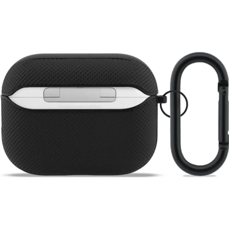 CG Mobile Lacoste Petit Pique Krokodil-Logo-Hülle für AirPods Pro 3, Schwarz, Kunststoff mit Karabinerhaken – Bild 2