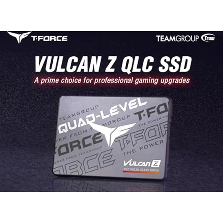 Team Group SSD  2TB 550/500 Vulcan Z QLC SA3 TEM, 2.5" - 550 MB/s Lesen, 500 MB/s Schreiben - Schwarz – Bild 5