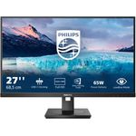 Philips 273S1 - 27 Zoll Full HD Monitor, höhenverstellbar, Lautsprecher, Adaptive Sync (1920x1080, 75 Hz, HDMI, DisplayPort (in/Out), USB-C (65W PD), RJ45, USB Hub) schwarz