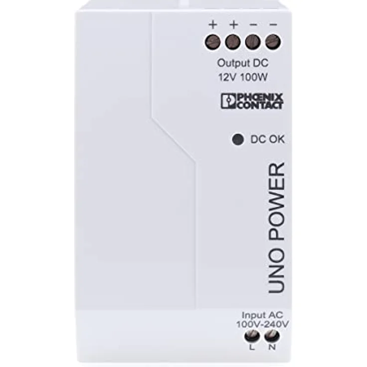 Phoenix Contact UNO POWER 2902997, kompakte USV mit hoher Energieeffizienz, Betriebstemperatur -25 bis 70 °C, Abmessungen 55 mm x 84 mm x 90 mm, 340 g – Bild 1