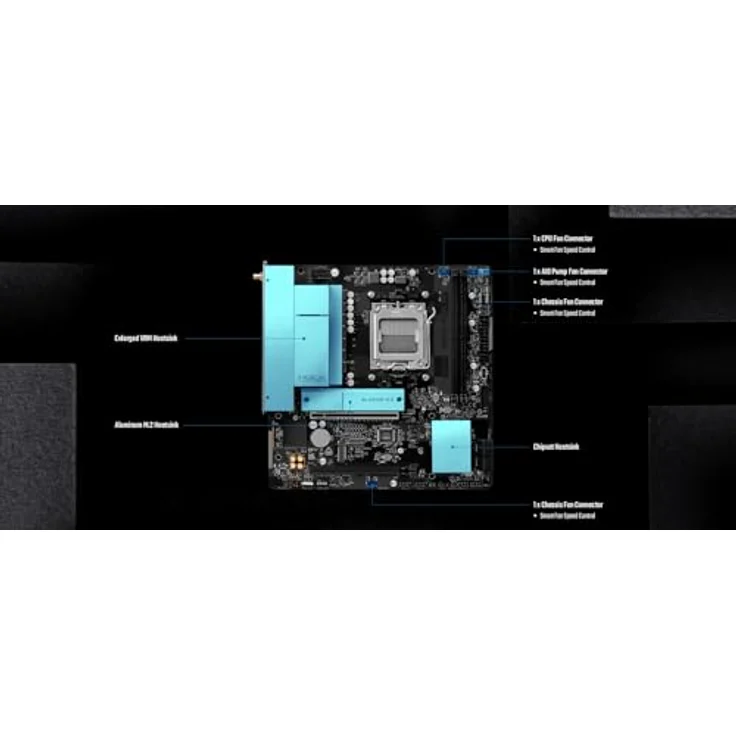 ASRock B850M Rock WiFi AM5 mATX Mainboard, DDR5, PCIe 5.0, HDMI 2.1, WiFi 6E, 2.5G LAN – Bild 4