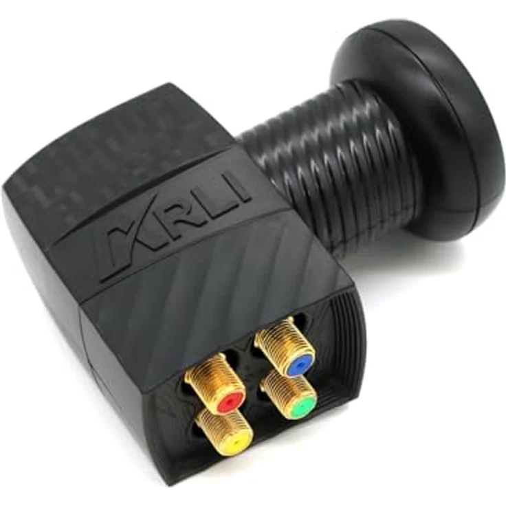 ARLI 60cm HD Satellitenantenne Quad LNB, inkl. Satfinder und 4 F-Steckern, lichtgrau, für 2 Teilnehmer, UHD 4K – Bild 3