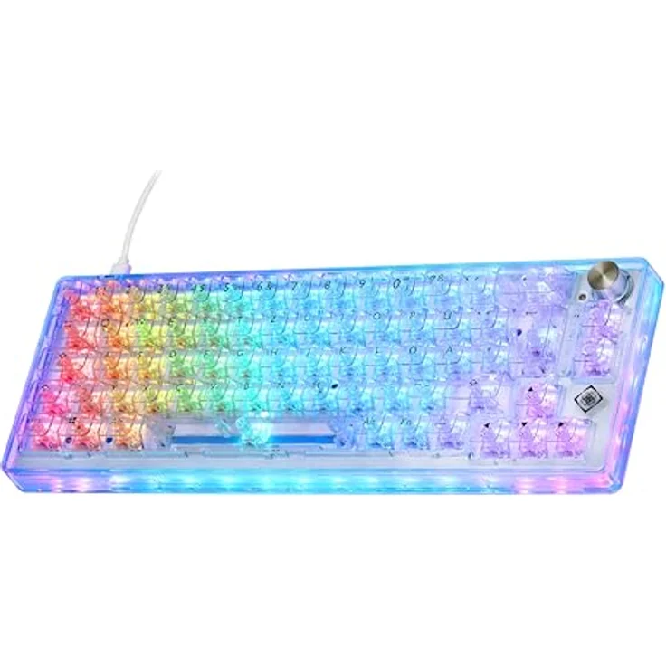 Deltaco Gaming DK460 (DE), Transparente Tastatur mit RGB-Beleuchtung und KTT-Schaltern – Bild 1