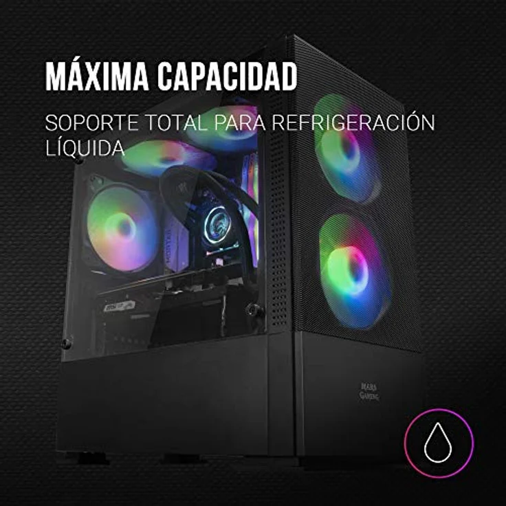 Mars Gaming MCZ, Premium-Kompakt-PC-Gehäuse, MicroATX, Panel+Front Mesh, Schwarz – Bild 4