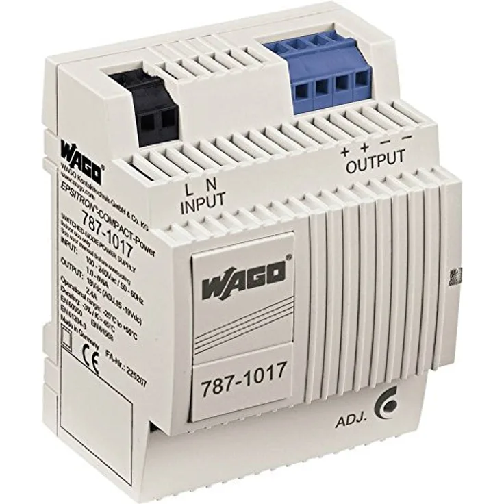 WAGO EPSITRON® COMPACT POWER 787-1017, Hutschienen-Netzteil 18 V/DC, 2.4 A, 43.2 W, kurzschlussfest, einstellbare Ausgangsspannung