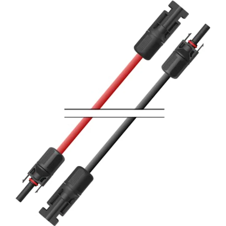 smartEC Solarkabel Verlängerungskabel Schwarz Rot 4-6mm² MC4 mit Solarstecker Solarmodule Photovoltaik UV-beständig (2X 5m 6mm²) – Bild 4