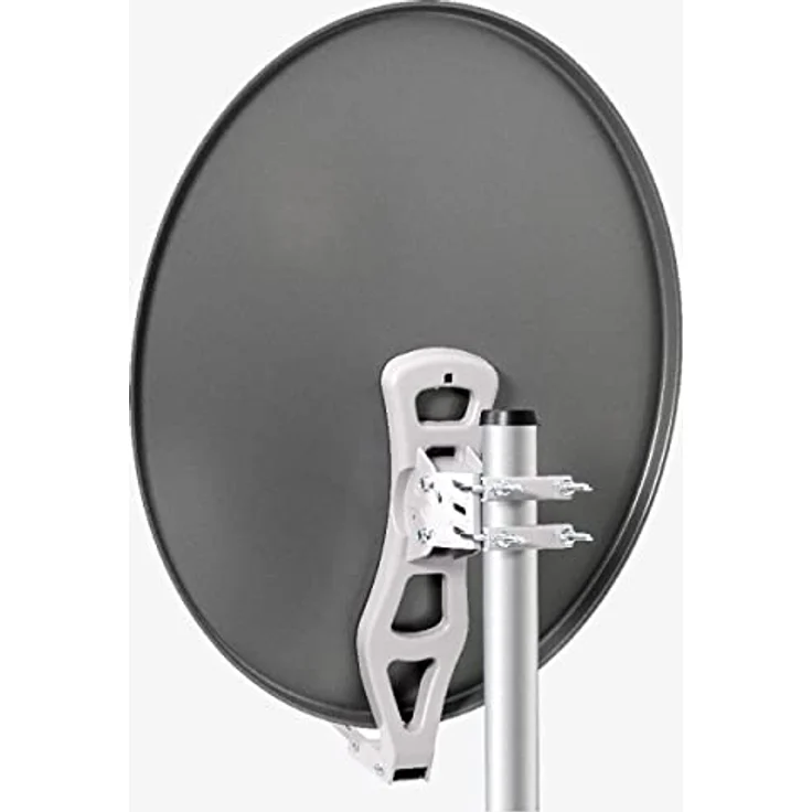 Fuba DAL 800 A Satellitenantenne 80cm Alu Anthrazit, mit PremiumX Quad LNB und 8x F-Stecker für bis zu 4 Teilnehmer – Bild 3