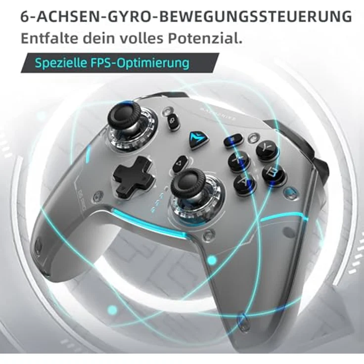 Machenike G5Pro Max Wireless Game Controller mit Smart Dock und 1000Hz Refresh Rate - Grau – Bild 6