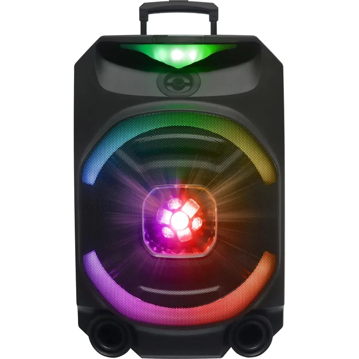 N-GEAR THE FLASH 1550D, Tragbarer Bluetooth-Lautsprecher mit Lichtshow, 800 Watt, integrierter Karaoke-Funktion und Mikrofon