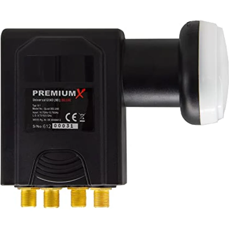 Premium X Deluxe Quad LNB 4Fach für 4 Teilnehmer, 4K Full HD, mit Wetterschutz und LTE Filter, höchste Frequenzstabilität, für Satellitenschüssel TV und SAT Receiver – Bild 5