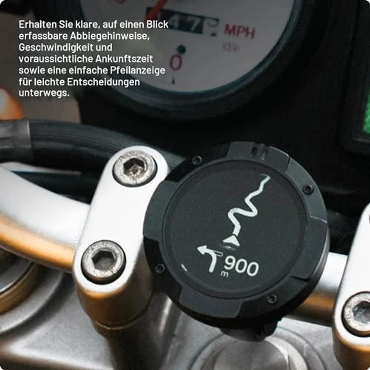 Beeline Moto II Classic Navigationssystem, GPS für Motorräder mit hochauflösendem Farbdisplay und Turn-by-Turn-Navigation – Bild 3