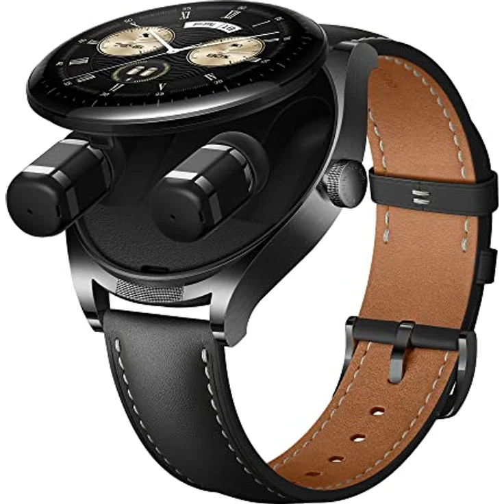 HUAWEI Watch Buds Smartwatch Uhr, Ohrhörer und Uhr in einem, AI Rauschunterdrückung Klingeln, leichte Ohrhörer, fortschrittliches Design, Android und iOS kompatibel, schwarz – Bild 1