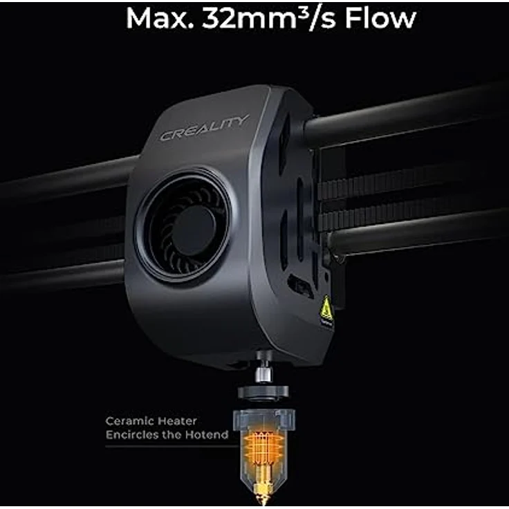 Creality K1 Max 3D Drucker, 300x300x300 Großes Bauraum 3D Printer mit AI LiDAR AI Kamera, 600mm/s Druckgeschwindigkeit, Beschleunigung von 20000mm/s², Selbsttest mit einem Fingertipp – Bild 2