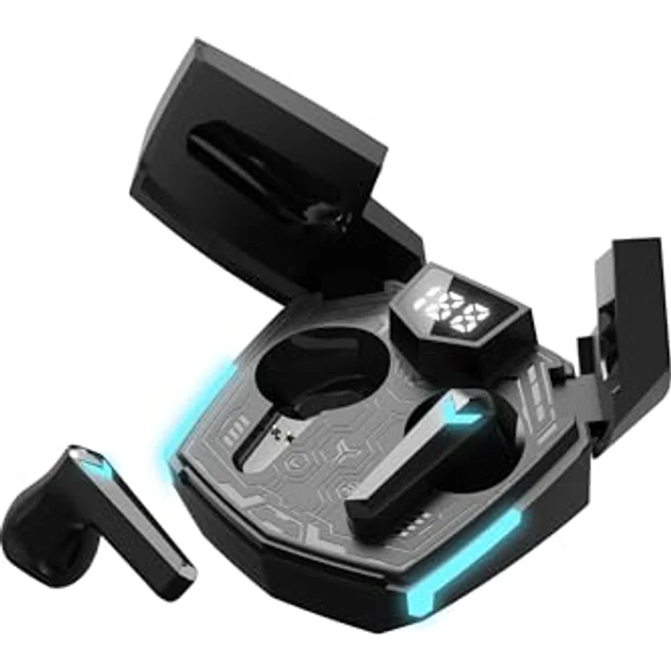 Canyon GTWS-2, Kabelloses Gaming Headset mit 45 ms Latenz und 37,5 Std. Akkulaufzeit, Schwarz – Bild 2