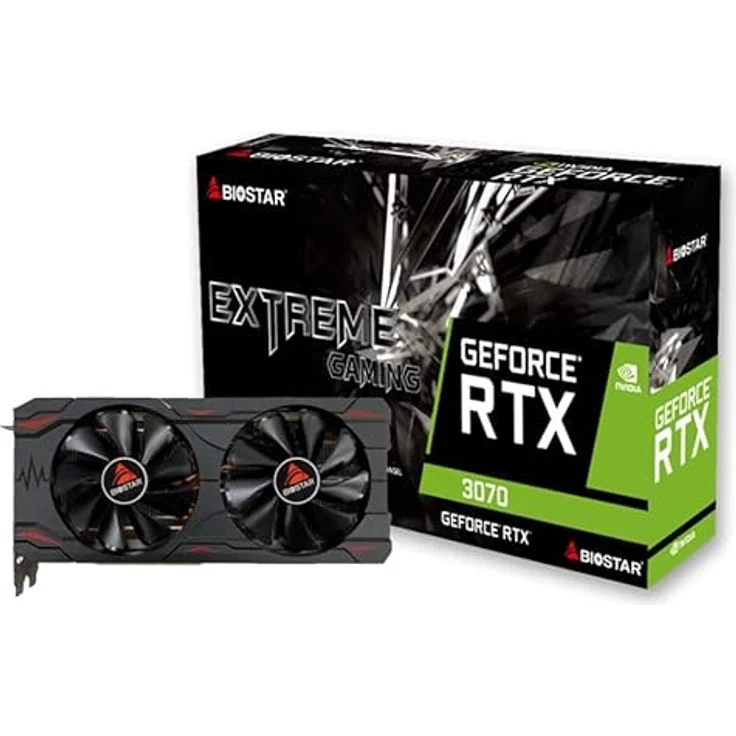 Biostar RTX 3070 8GB GDDR6 Grafikkarte Durchsichtig  Raytracing, DLSS, KI-unterstützte Grafik – Bild 2
