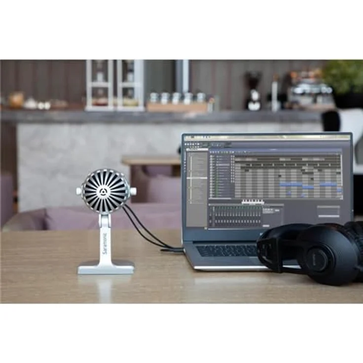 Saramonic SmartMic MTV550 Silber, USB-Mikrofon mit wählbaren Aufnahmemodellen und Echtzeitüberwachung – Bild 2