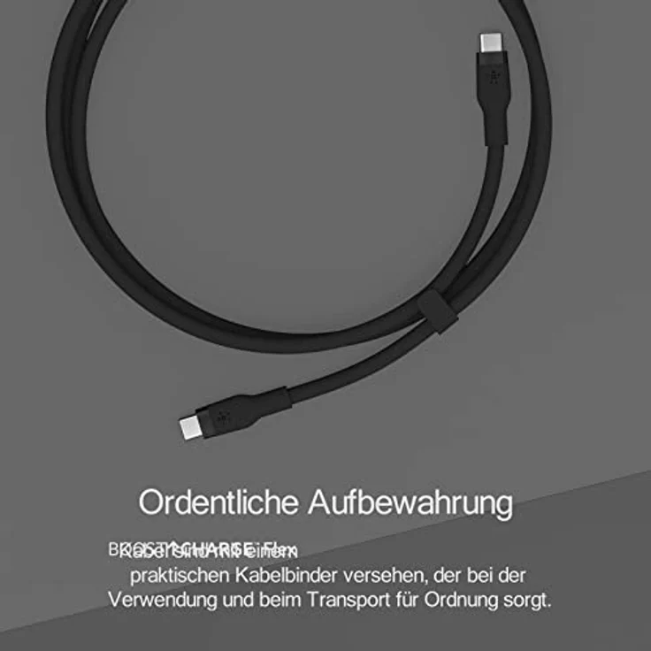 Belkin Flex USB-C-USB-C bis 60W 1m, schwarz CAB009bt1MBK – Bild 5