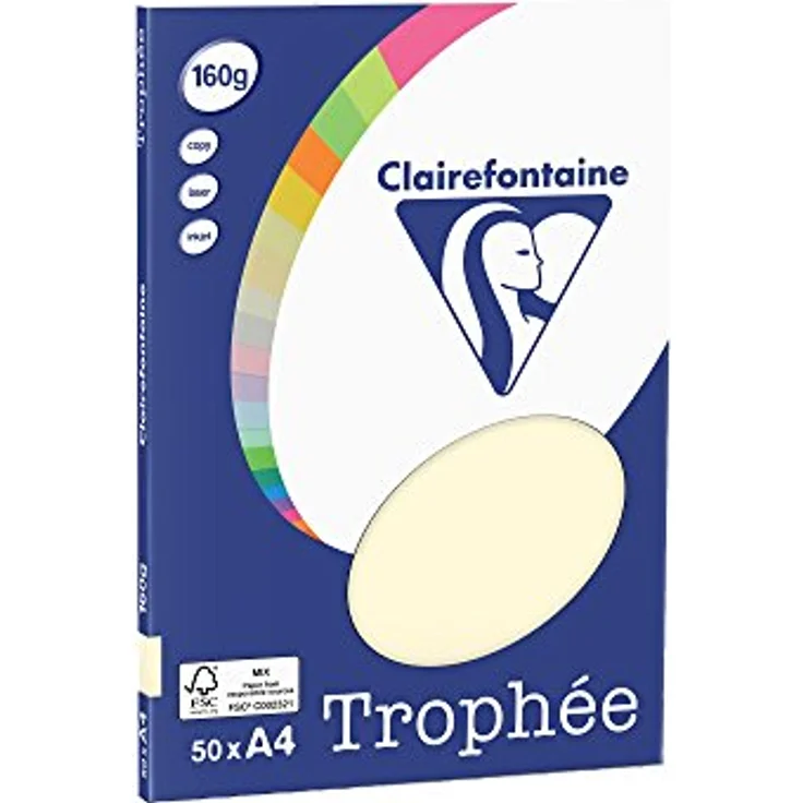 Clairefontaine PPP-Papiere-4154c DIN A4 elfenbein 160 g-qm Inh.50 – Bild 2