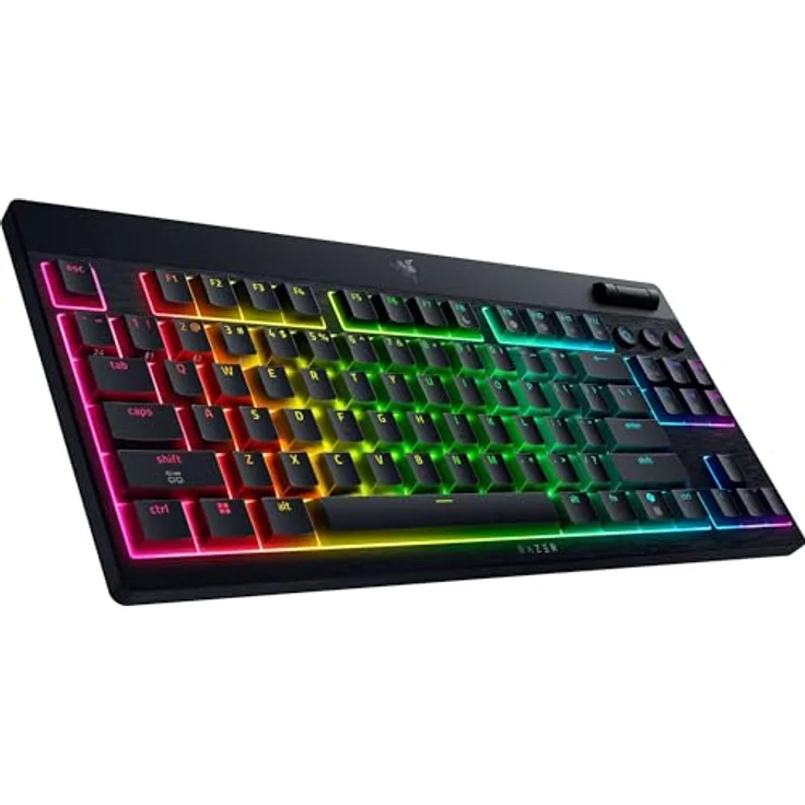 Razer BlackWidow V4 Low-profile Tenkeyless HyperSpeed, Gaming-Tastatur mit Razer Orange Switches, kabellos und kabelgebunden, Schwarz – Bild 9