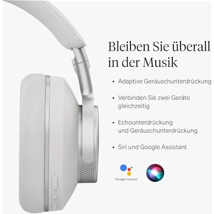 Cambridge Audio Melomania P100 SE, Bluetooth Kopfhörer mit aktiver Geräuschunterdrückung, 100 Stunden Wiedergabezeit, austauschbarem Akku und Tragetasche – Weiß – Bild 5