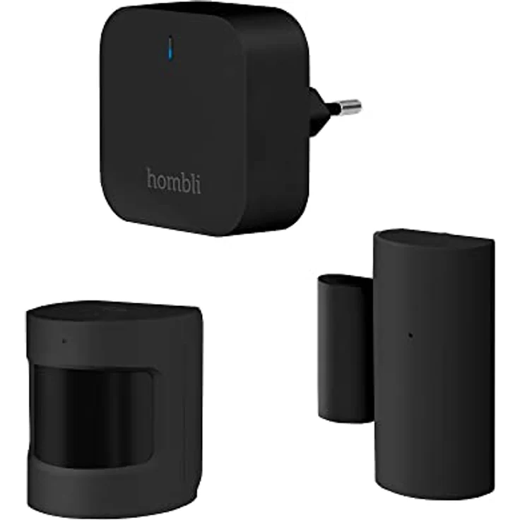 Hombli Smart Sensor Set, kabelloser Bewegungsmelder, kabelloser Tür- und Fenstersensor und Hub für kabellose Sensoren, batteriebetrieben, Push-Benachrichtigung auf Ihrem Smartphone, schwarz – Bild 5