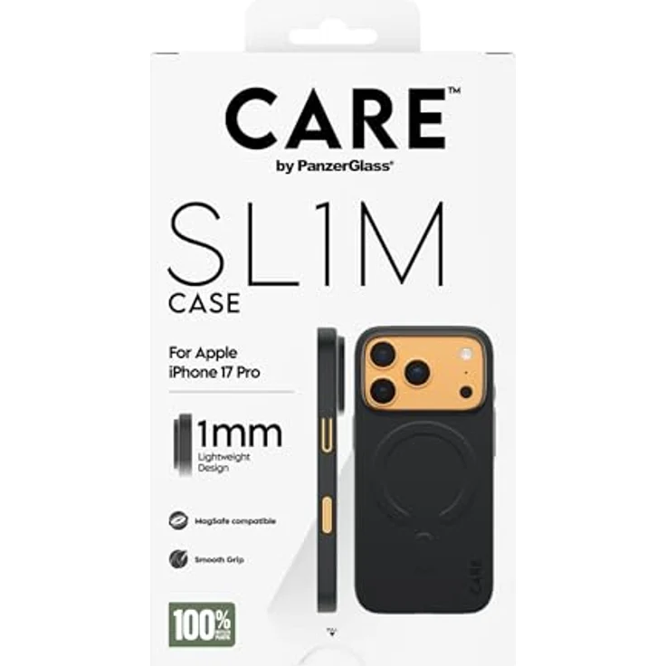 Panzer Glass Care by PanzerGlass SL1M Case, Schwarz, MagSafe kompatibel, iPhone 17 Pro, kratzfest, aus 100% recyceltem Kunststoff – Bild 3