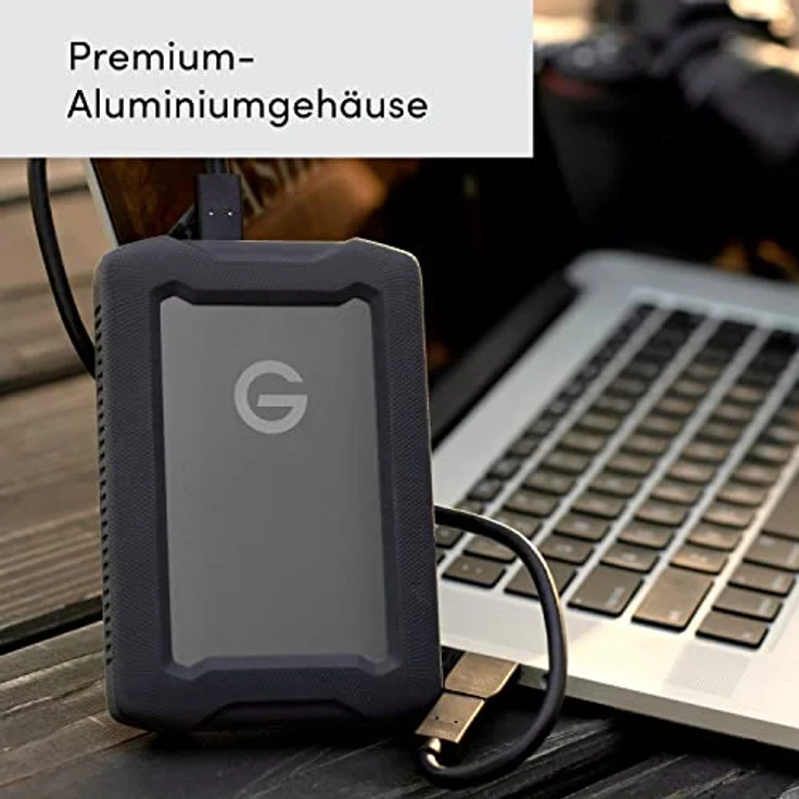SanDisk Professional 2TB G-Drive ArmorATD Mobile Festplatte, All-Terrain Festplatte, USB-C-fähig, 130 MB/s, für Mac und Windows, Wasser- und staubfest – Bild 3