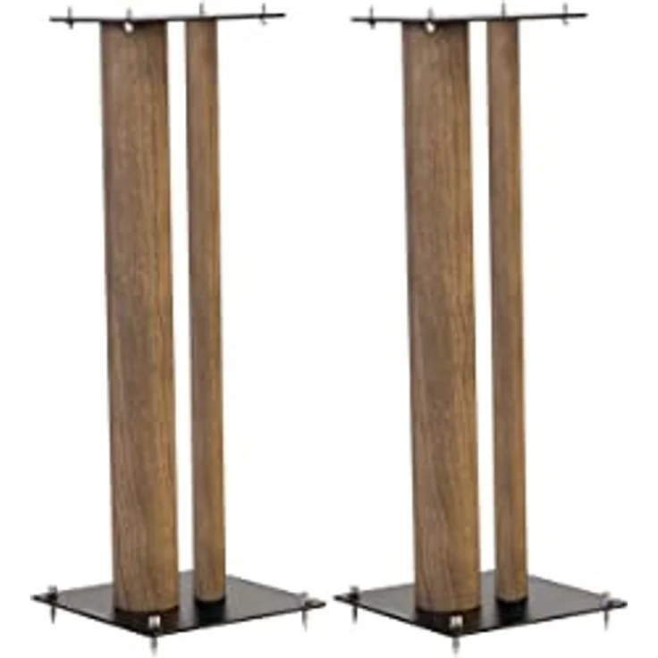 NorStone Lautsprecherständer Stylum 2 (60cm), Eiche-Optik (Dekor), Metall, bis 50kg belastbar, Paarpreis – Bild 1