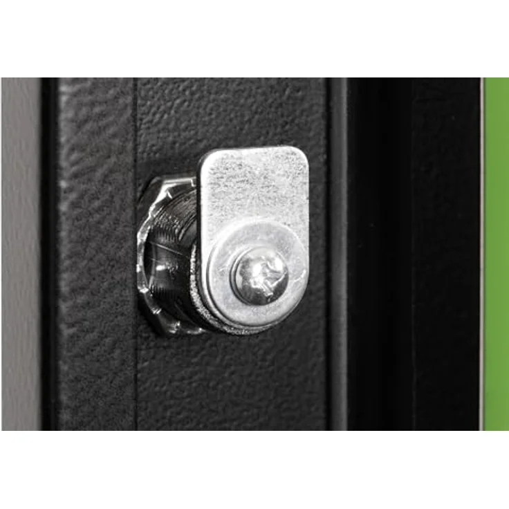DIGITUS Glas-Ersatztür für Unique Netzwerkschrank – 7 HE – Sicherheitsglas mit Schloss und Schlüssel – Schwarz – Bild 4