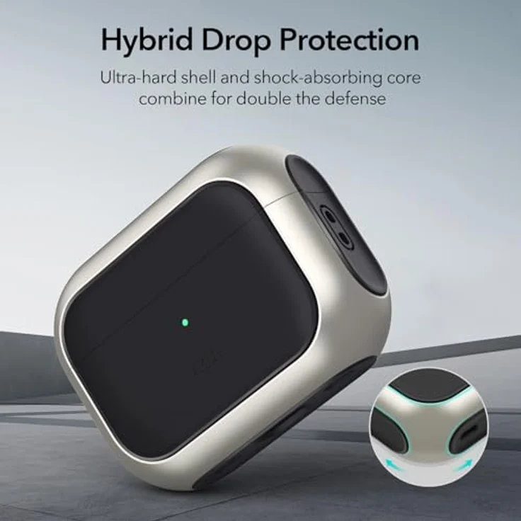 ESR AirPods Pro 2 Hülle mit HaloLock, MagSafe Ready, USB-C/Lightning - Titan – Bild 4