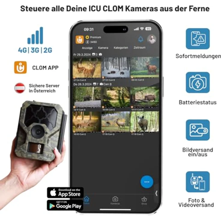ICUserver CLOM Cam-S, Wildkamera mit 0,1 Sekunden Auslösegeschwindigkeit, GPS-Tracking und Nachtsichtfunktion – Bild 4