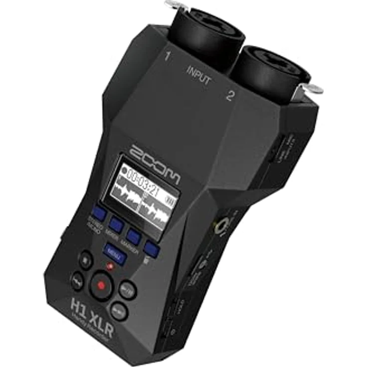 Zoom Audio H1 XLR Handy Recorder, 32-Bit 2-Kanal Digitales Aufnahmegerät mit XLR/TRS Kombi-Eingängen und 96 kHz Abtastrate – Bild 2