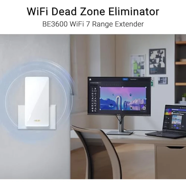 Asus RP-BE58, WLAN Repeater mit WiFi 7 und AiMesh-Technologie, bis zu 204 m² Reichweite – Bild 7