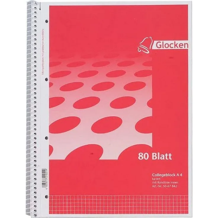 BRUNNEN Collegeblock A4, kariert, hochwertiges Schreibpapier