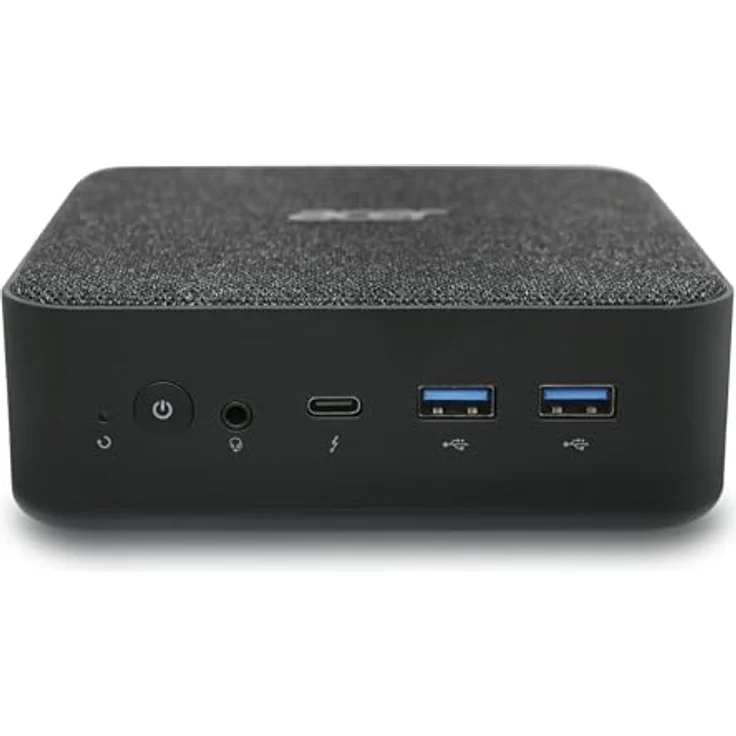 Acer Revo RB102 Mini PC – AMD Ryzen AI 5 340, 16 GB RAM, 512 GB SSD, Radeon 840M, Windows 11 Professional, Schwarz – Bild 1