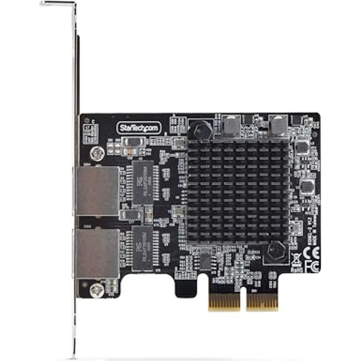 StarTech .com PR25GR-NETWORK-CARD, Interne PCI Express Netzwerkkarte mit 2x 5 Gbps Ethernet Ports, Schwarz – Bild 5