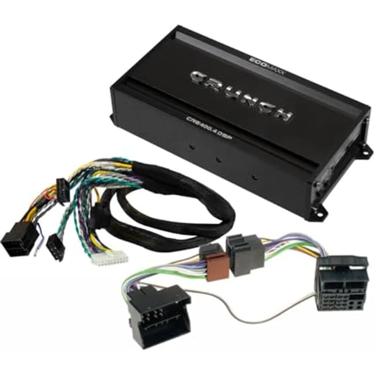 Crunch CRE400.4DSP-ISO.M3, 4-Kanal DSP-Verstärker mit 6-Kanal Full HD Signalprozessor und 400 Watt Leistung für BMW und Mini – Bild 1