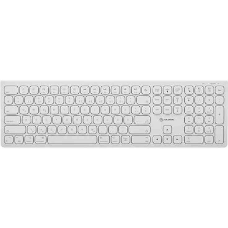 Alogic Echelon Compact USB-C B Tastatur + Maus Set für Mac, kabellos, weiß, ergonomisches Design, Bluetooth 3.0/5.0, wiederaufladbar – Bild 2