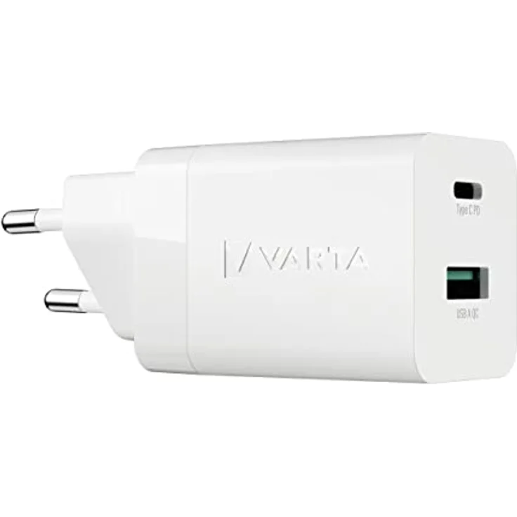 VARTA Ladegerät, Ladeadapter 38W, gleichzeitiges Laden von 2 Geräten, Speed Charger, Ladestecker für Laptops, Smartphones, ultraleicht und kompakt, Netzteil mit 2 USB-Anschlüssen – Bild 1