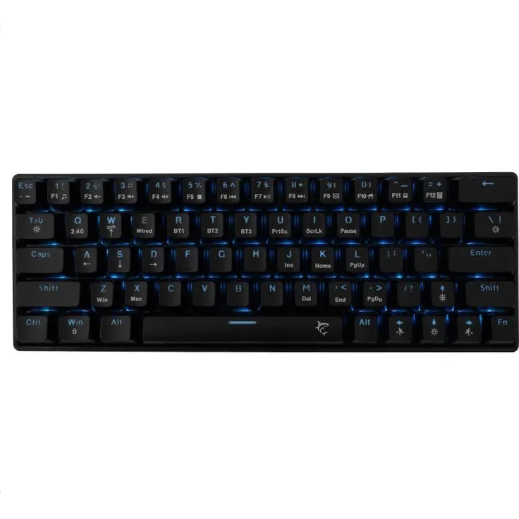 White Shark KAIKEN, Kabellose mechanische Gaming-Tastatur, 100%-Layout, Schwarz mit Rot SW, 100 programmierbare Tasten, ergonomisches Design