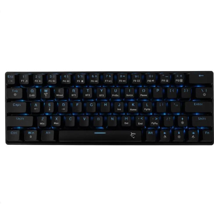 White Shark KAIKEN, Kabellose mechanische Gaming-Tastatur, 100%-Layout, Schwarz mit Rot SW, 100 programmierbare Tasten, ergonomisches Design