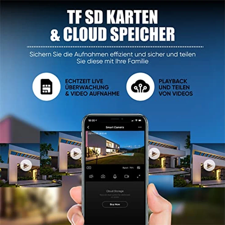 LUVISION LV-G-2034 Überwachungskamera (Außenbereich, Solar Flutlicht, WLAN, App-Steuerung) - Preisvergleich – Bild 5