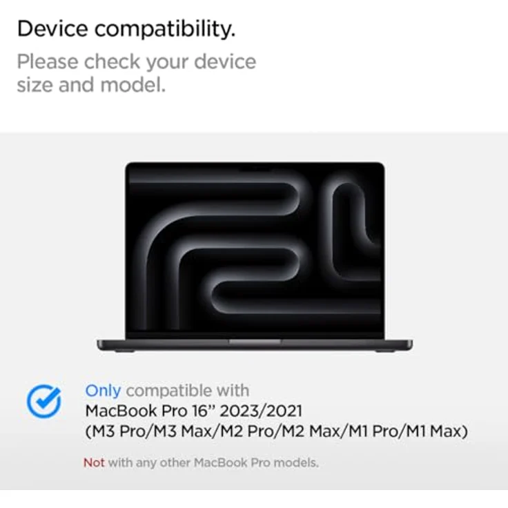 Spigen Urban Fit Hülle MacBook Pro 16" Zoll Case Kompatibel mit M3 Pro / M3 Max / M2 Pro / M2 Max / M1 Pro und M1 Max (2023/2021) - Schwarz – Bild 2