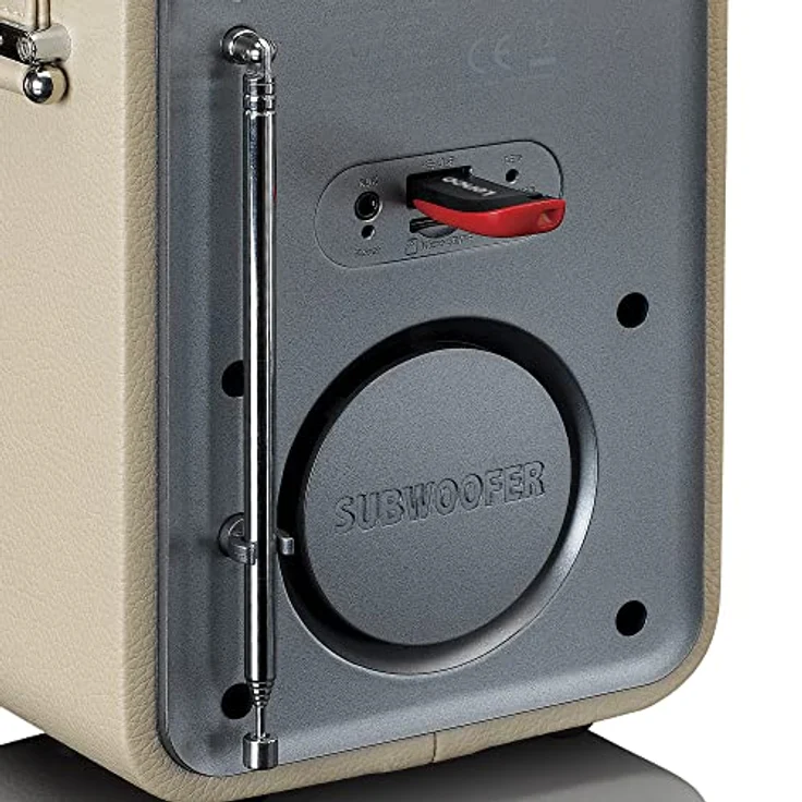 Lenco PDR-051 DAB+- FM-Radio, USB, Bluetooth, Akku-Funktion Taupe-Silber – Bild 6