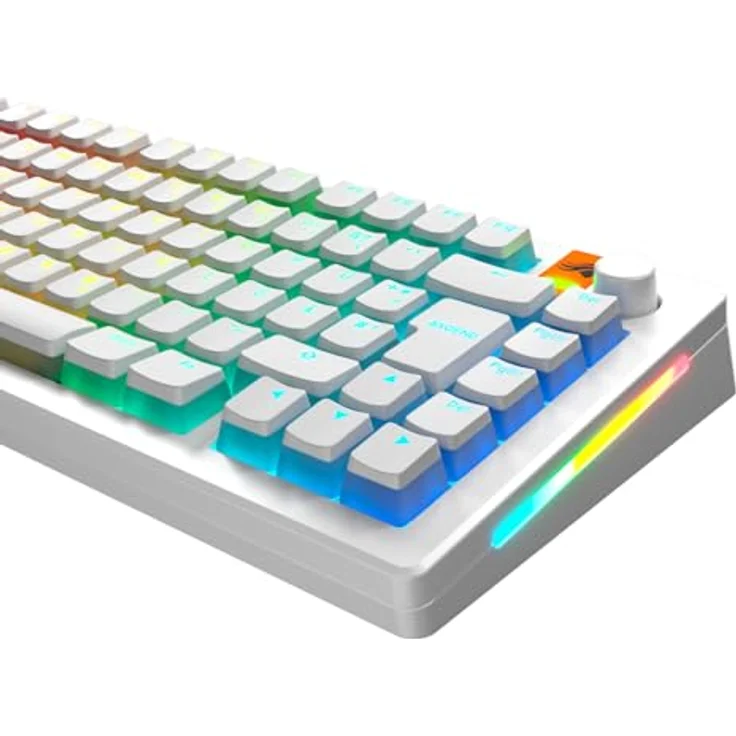 Glorious Aura V3 Keycaps, ISO Layout (DE), PBT, Doubleshot - Weiß – Bild 3