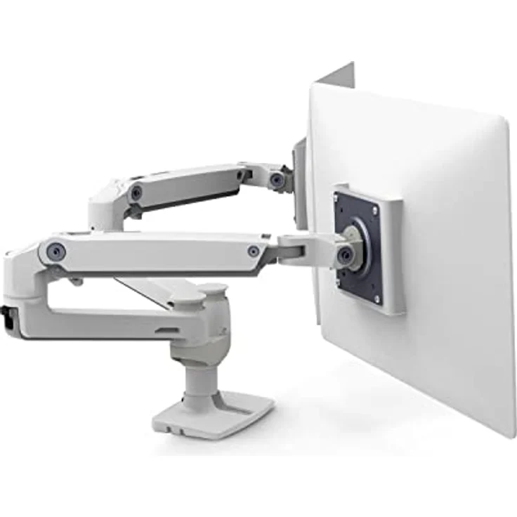 ERGOTRON 45-491-216 LX-Montagearm für 2 Monitore nebeneinander 68cm 27Zoll bis 33cm anheben 18kg.belastbar VESA 75x75 100x100mm weiß – Bild 2
