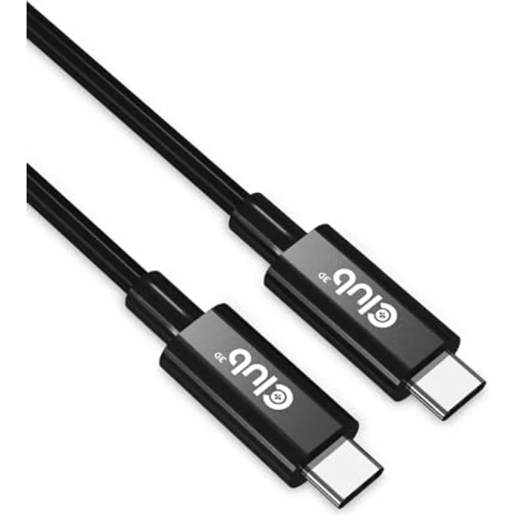 Club3D CAC-1579 USB4 Gen3x2 Type-C Bi-Direktionale Kabel 8K60Hz oder 4K120Hz, Data 40Gbps, PD 240W(48V/5A) EPR St/St 3m