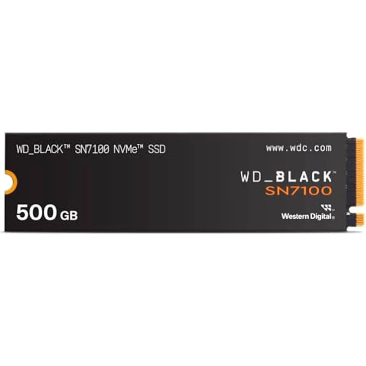 WD_BLACK SN7100 NVMe SSD 500 GB (bis zu 6.800 MB/s Lesegeschwindigkeit, PCIe Gen4, Energieeffizienz) - Gaming-Speicher für Desktop, Laptop & Handheld-Spielekonsolen – Bild 1