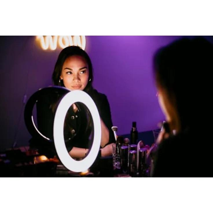 KODAK LED Selfie Ring Light 25 cm, einstellbare Helligkeit und Farbtemperatur, 1600 Lumen, für Smartphones, Weiß – Bild 4